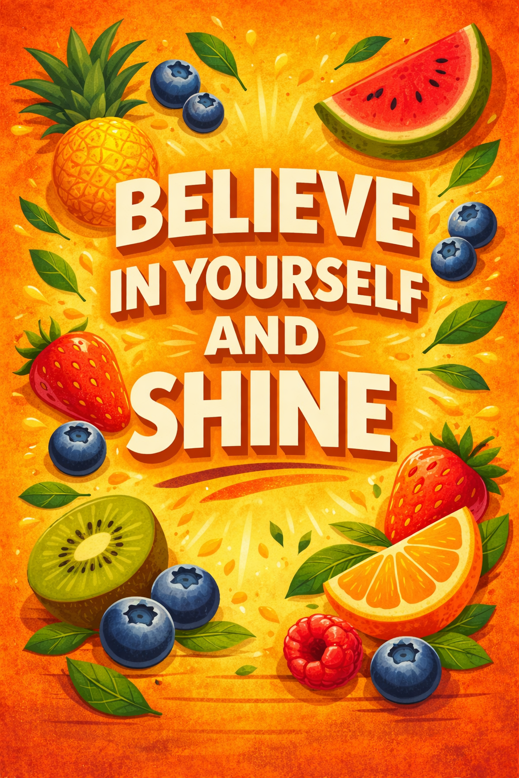 Believe in yourself and shine illustration
